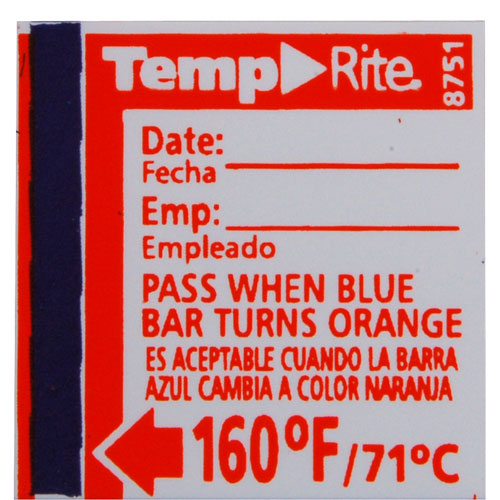 (image for) Taylor Thermometer 8751 LABEL, TEMPERATURE , 160F